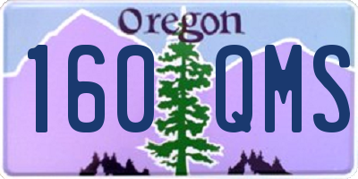 OR license plate 160QMS