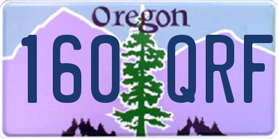 OR license plate 160QRF