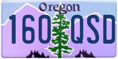 OR license plate 160QSD
