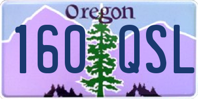 OR license plate 160QSL