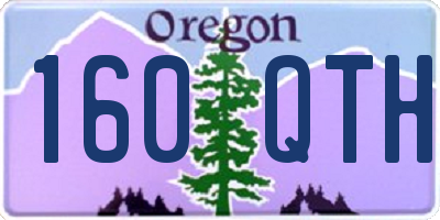 OR license plate 160QTH