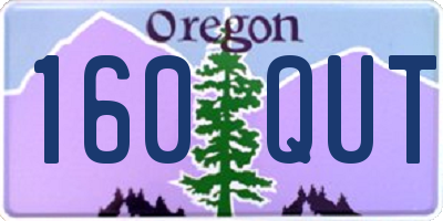 OR license plate 160QUT