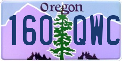 OR license plate 160QWC
