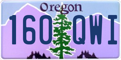 OR license plate 160QWI
