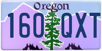 OR license plate 160QXT