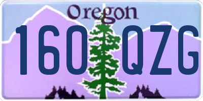 OR license plate 160QZG