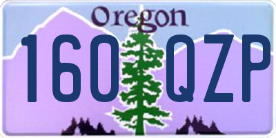 OR license plate 160QZP