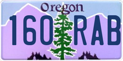 OR license plate 160RAB