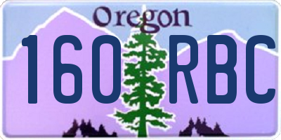 OR license plate 160RBC