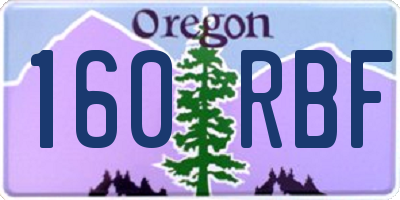 OR license plate 160RBF