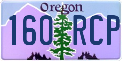 OR license plate 160RCP