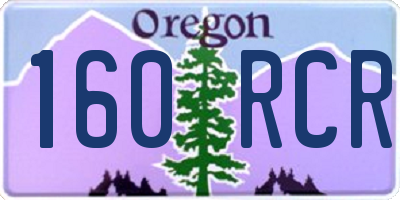 OR license plate 160RCR