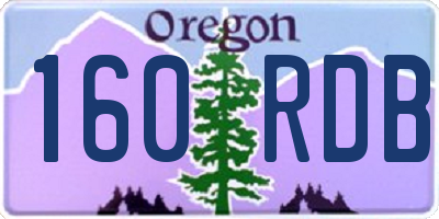 OR license plate 160RDB
