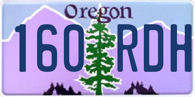 OR license plate 160RDH