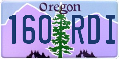 OR license plate 160RDI