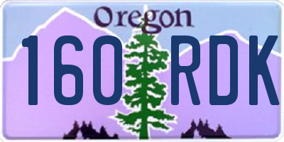 OR license plate 160RDK