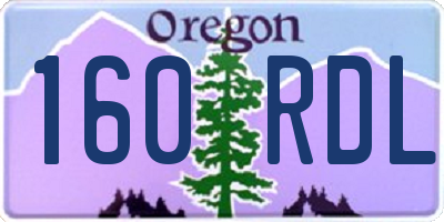OR license plate 160RDL