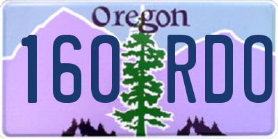 OR license plate 160RDO