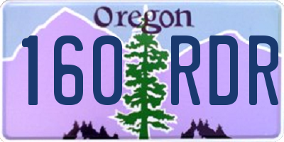 OR license plate 160RDR