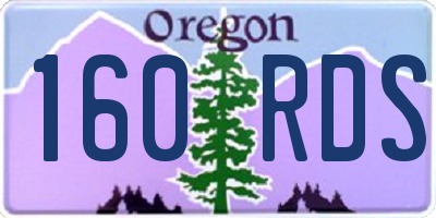 OR license plate 160RDS