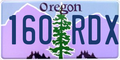 OR license plate 160RDX