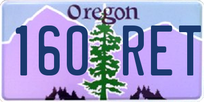 OR license plate 160RET