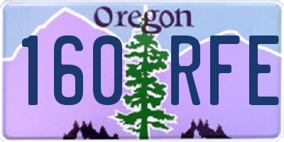 OR license plate 160RFE