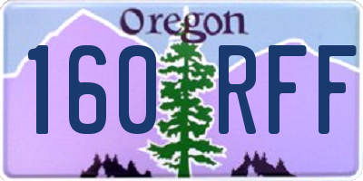 OR license plate 160RFF