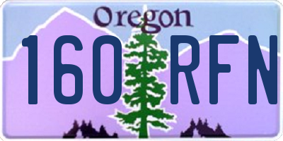 OR license plate 160RFN