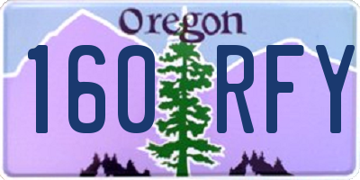 OR license plate 160RFY