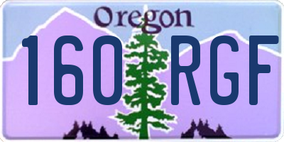 OR license plate 160RGF