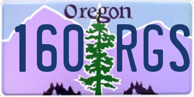 OR license plate 160RGS