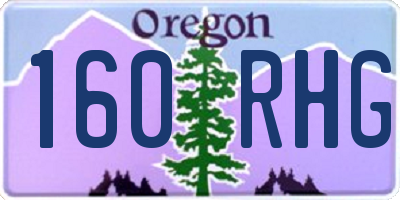 OR license plate 160RHG