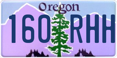 OR license plate 160RHH