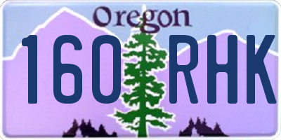OR license plate 160RHK