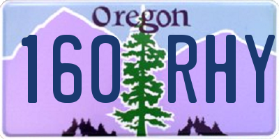 OR license plate 160RHY