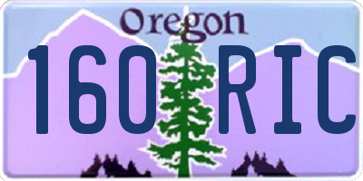 OR license plate 160RIC