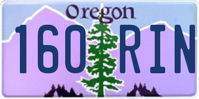 OR license plate 160RIN