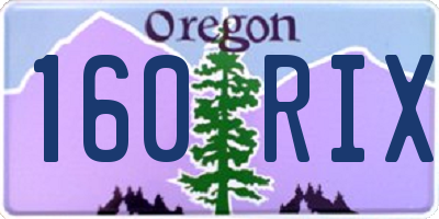 OR license plate 160RIX