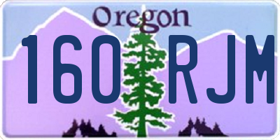 OR license plate 160RJM
