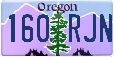 OR license plate 160RJN
