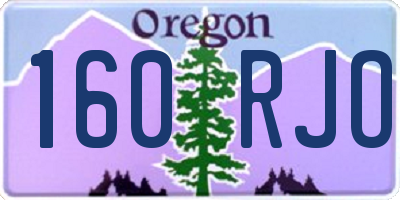 OR license plate 160RJO