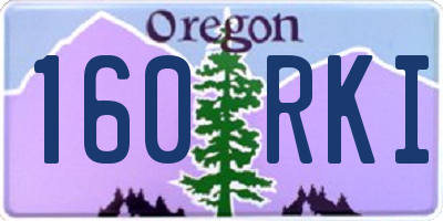 OR license plate 160RKI