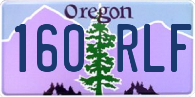 OR license plate 160RLF