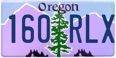 OR license plate 160RLX
