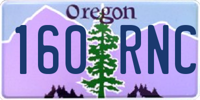 OR license plate 160RNC