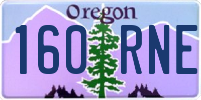 OR license plate 160RNE