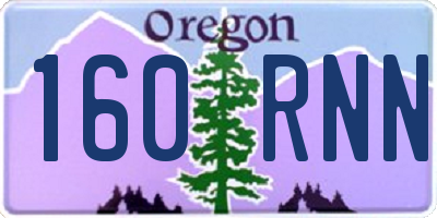 OR license plate 160RNN