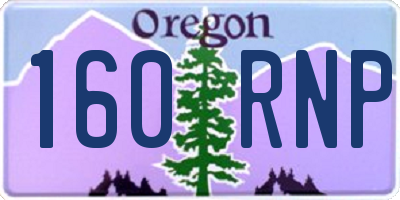 OR license plate 160RNP