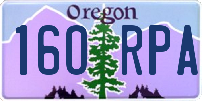 OR license plate 160RPA